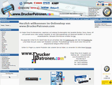 Tablet Screenshot of druckerpatronen.com